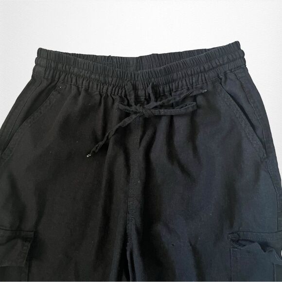 Love Tree Black Pull-On  Pants with Elastic Ankles Size Small - Picture 7 of 10